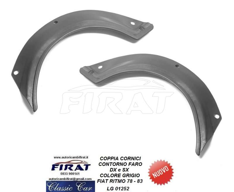 CORNICE CONTORNO FARO FIAT RITMO 78 - 83 GRIGIA